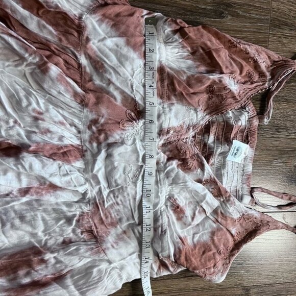 BOHO cotton dress with belted yellow and brown - Picture 10 of 13